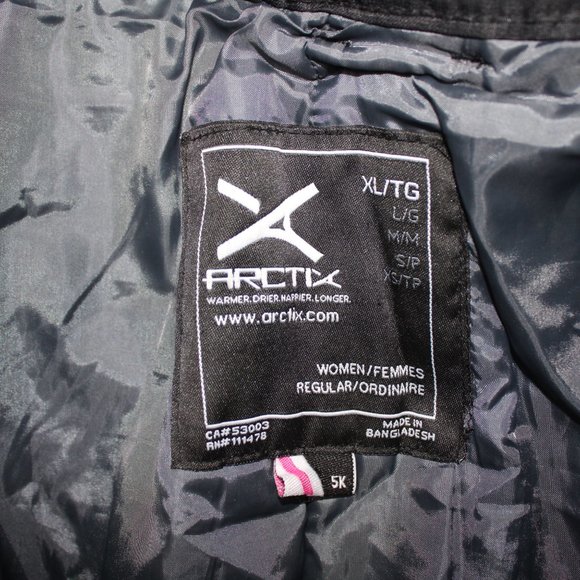 Arctix Women's Cargo Ski Pants Zipper pockets closure Winter Snow Black XL - Picture 6 of 6